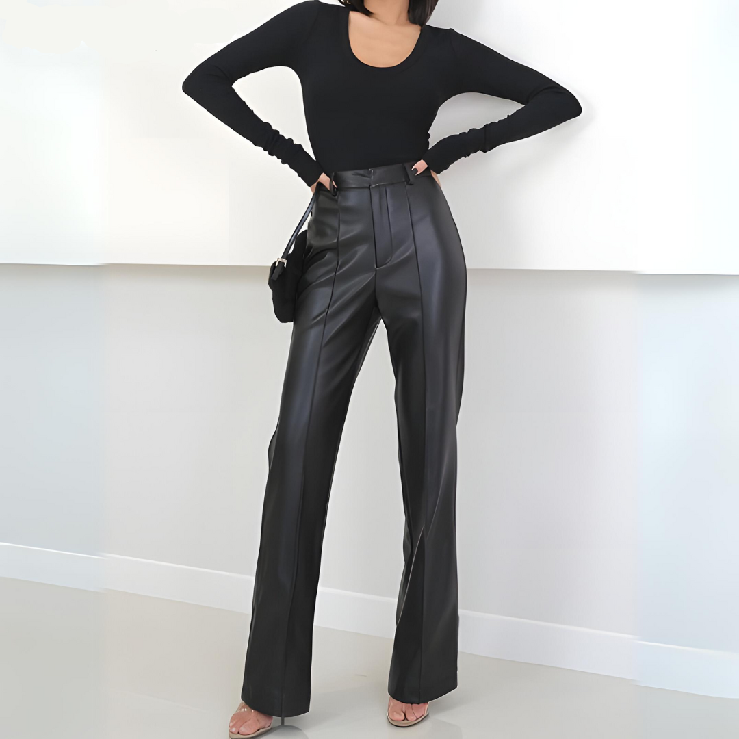 Trix™ - Leather Pants With High Waist