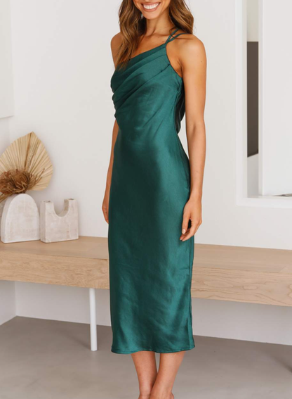 Satin Midi Dress