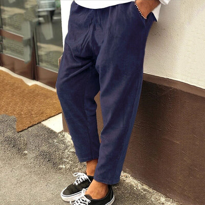 Casual loose corduroy pants for men