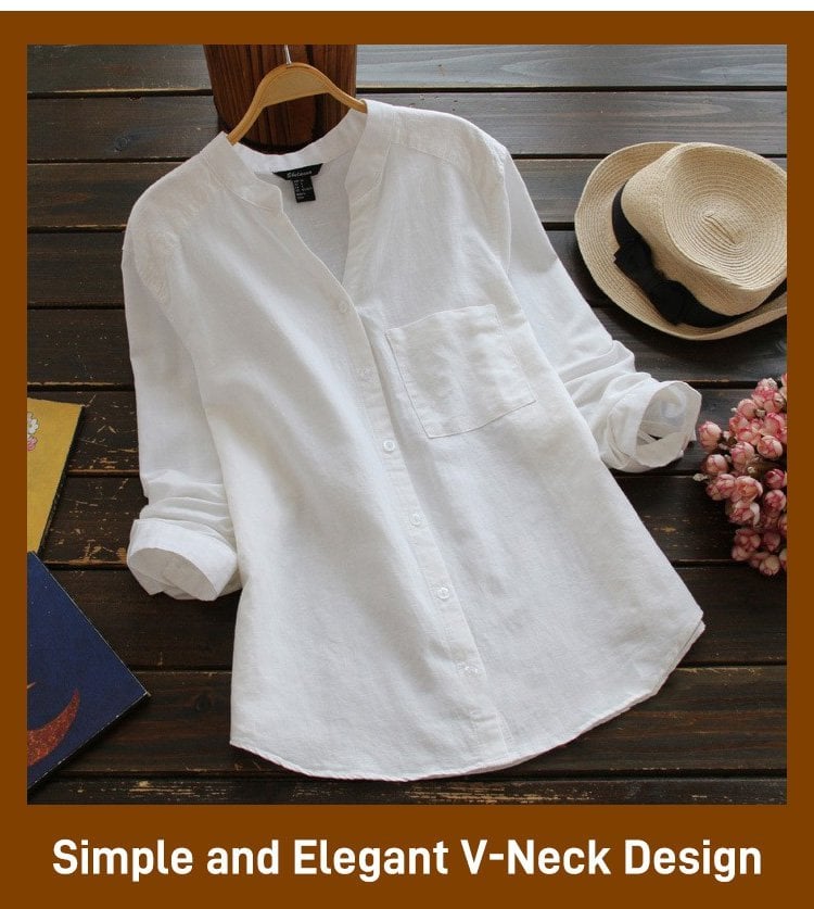 Linen Cotton Casual Loose Shirt